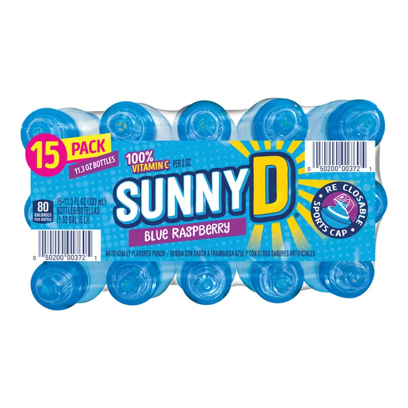SUNNY D BLUE RASPBERRY 11.3OZ 15PK