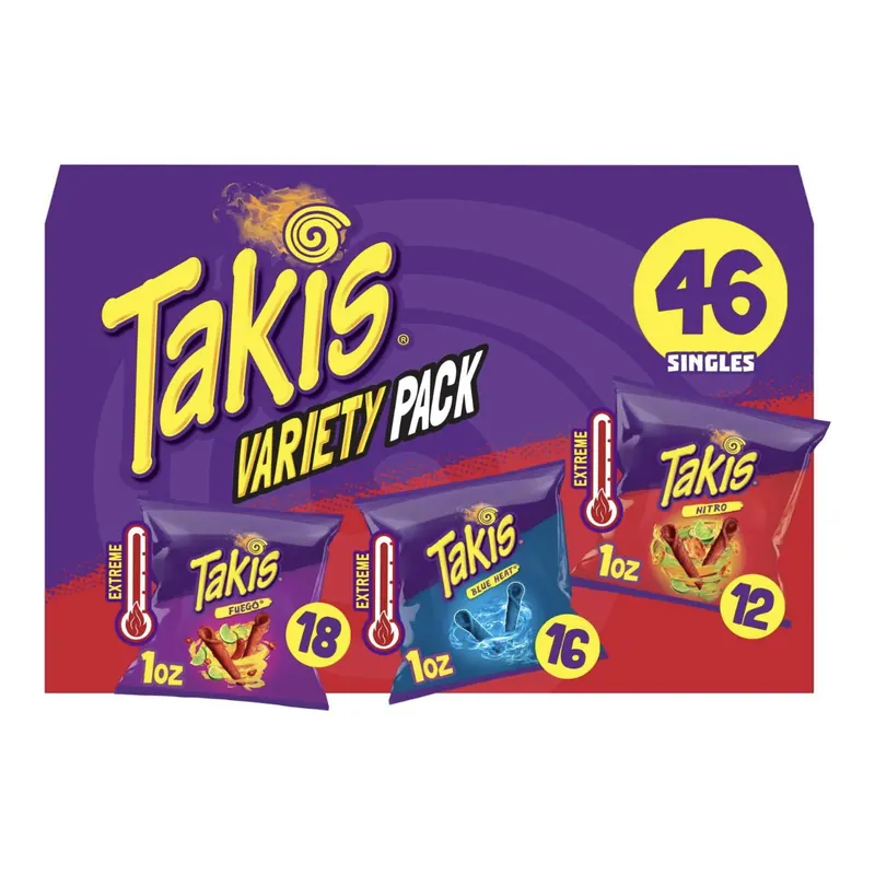 Takis Variety Pack 46 ct. (Fuego, Blue Heat, Nitro)