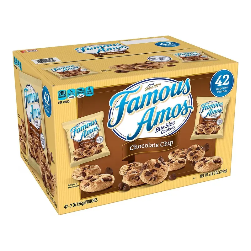 Famous Amos Chocolate Chip Cookies, 2 oz., 42 pk.