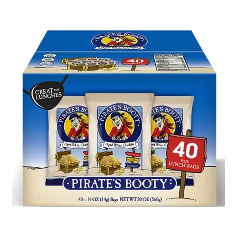 Pirate's Booty Aged White Cheddar 0.5 oz., 40 pk.