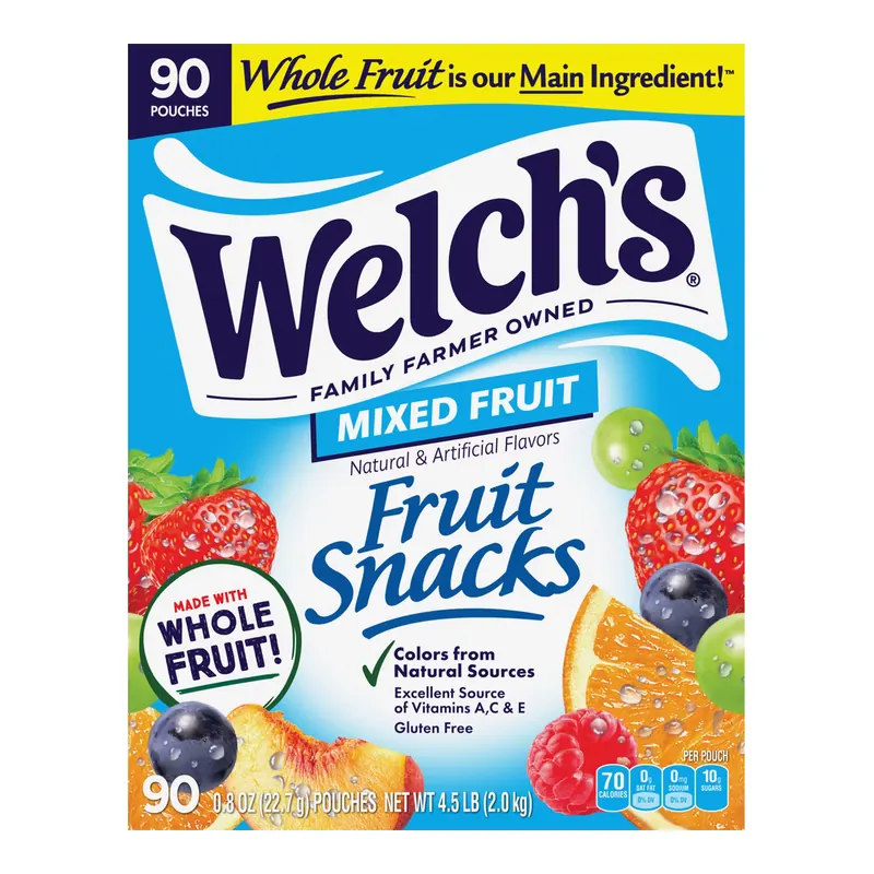 Welch's Mixed Fruit Fruit Snack, 0.8 oz, 90 pk.