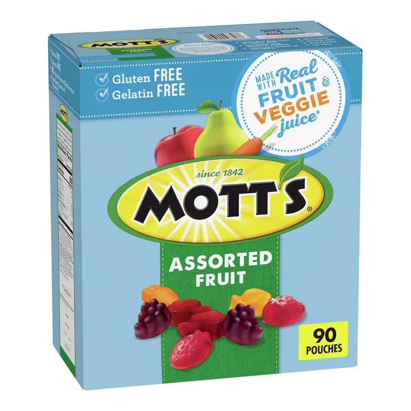 Mott's Assorted Fruit Flavored Snacks, 0.8 oz., 90 pk.