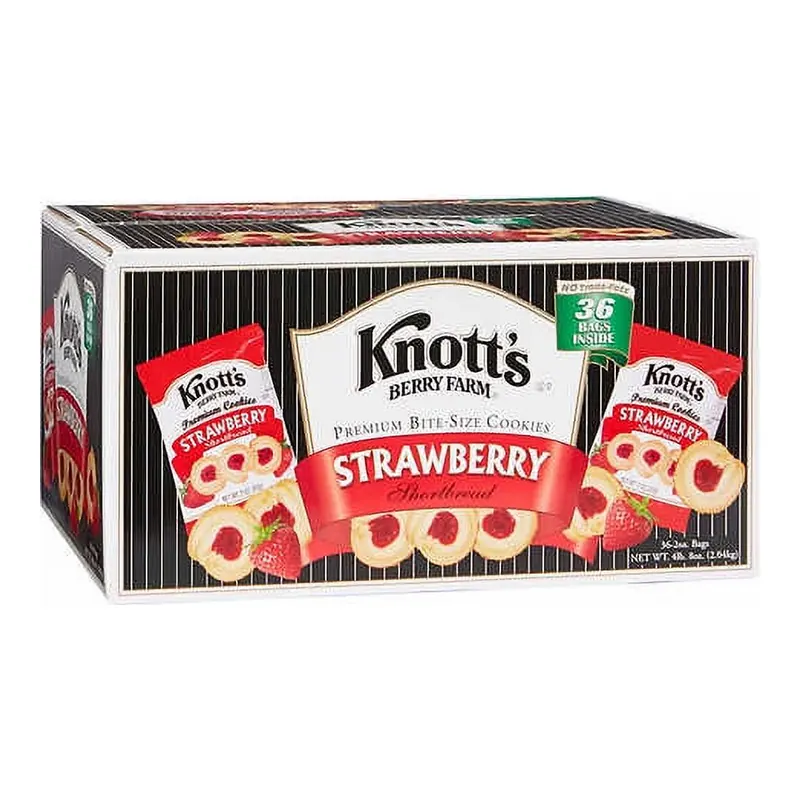Knott's Berry Farm Strawberry Shortbread Cookies, 2 oz., 36 pk.