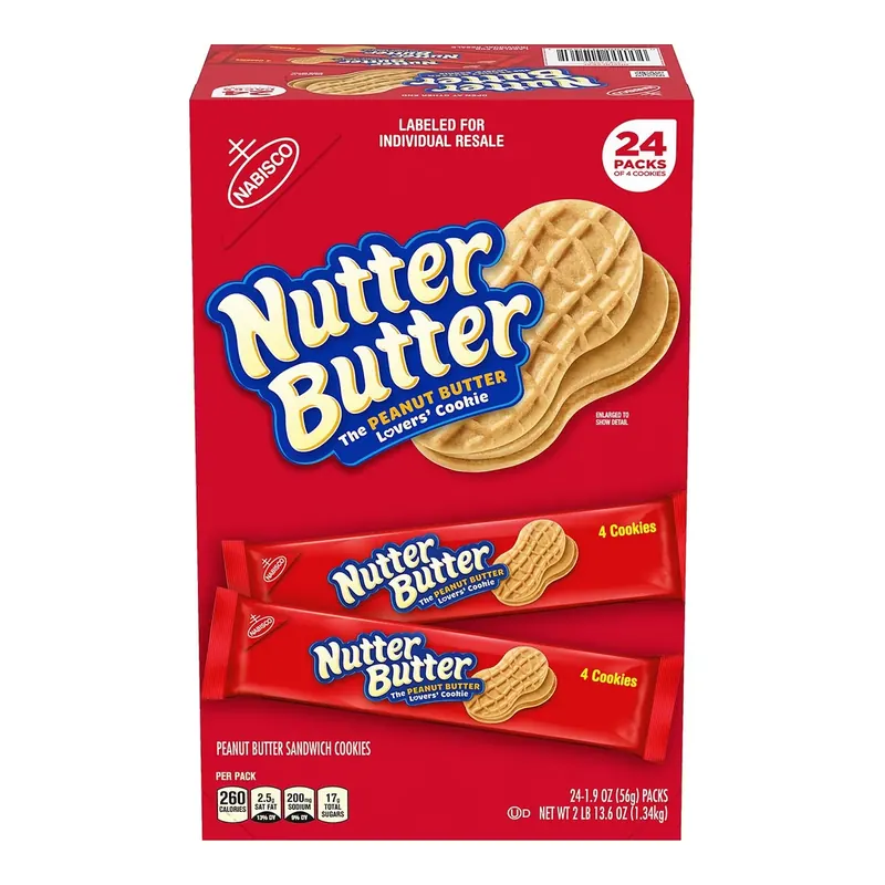 Nutter Butter Peanut Butter Sandwich Cookies, 24 pk.