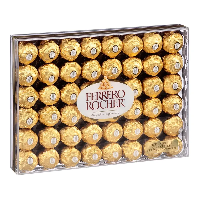 Ferrero Rocher Premium Milk Chocolate Hazelnut, 48 ct.