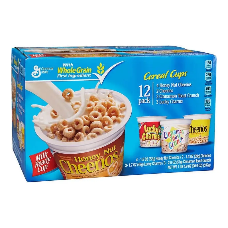 General Mills Cereal Cups, Variety Pack, 12 pk.