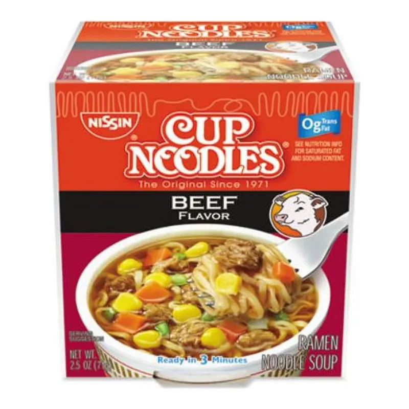 CUP NOODLE BEEF 12PK 12 / 2.25 OZ